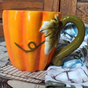 Pumpkin Shaped Latte Mug NEW Fall Halloween